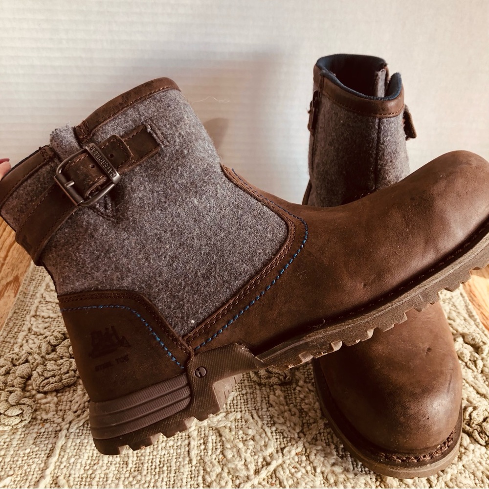 Caterpillar Jace Steel Toe Boot Woman’s Size 9 Brown Gem